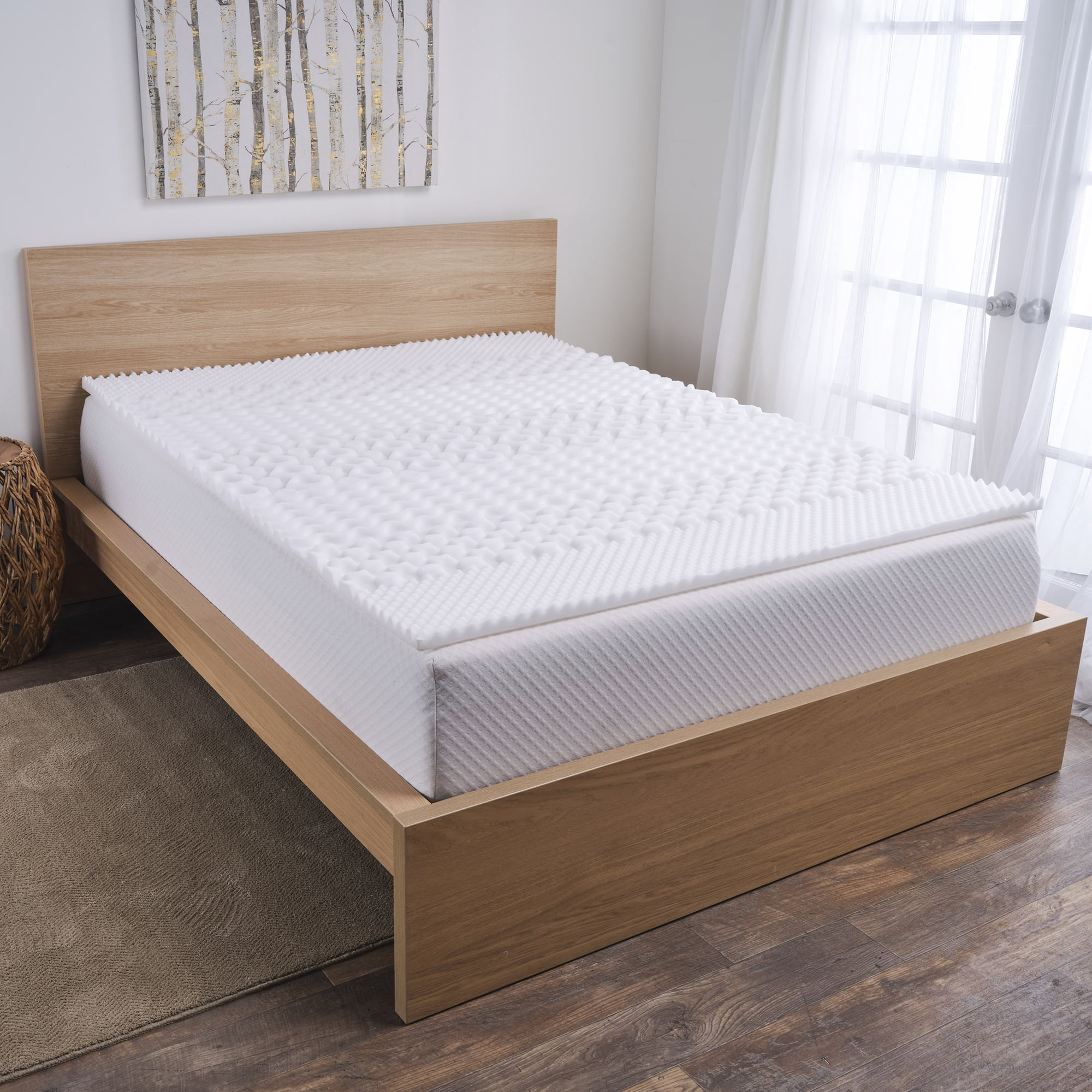 Mainstays 1.25 in 7-Zone Foam Mattress Topper, Twin/Twin-XL