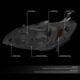 thumbnail image 2 of DNA Motoring for 04-05 Honda Civic Sedan Coupe Smoked Housing Amber Corner Headlight Headlamp, 2 of 8