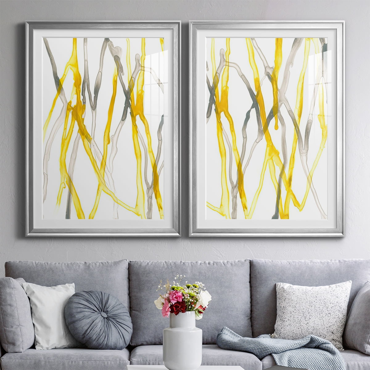 Wexford Home Runnel XIX Premium Framed Print, 26.5" x 36.5" - Ready to Hang, Silver (Set of 2)
