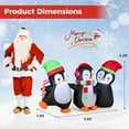 thumbnail image 3 of Costway Christmas Inflatable Penguins Family Pre-Lit Festive Inflatable with LED Lights, 3 of 10