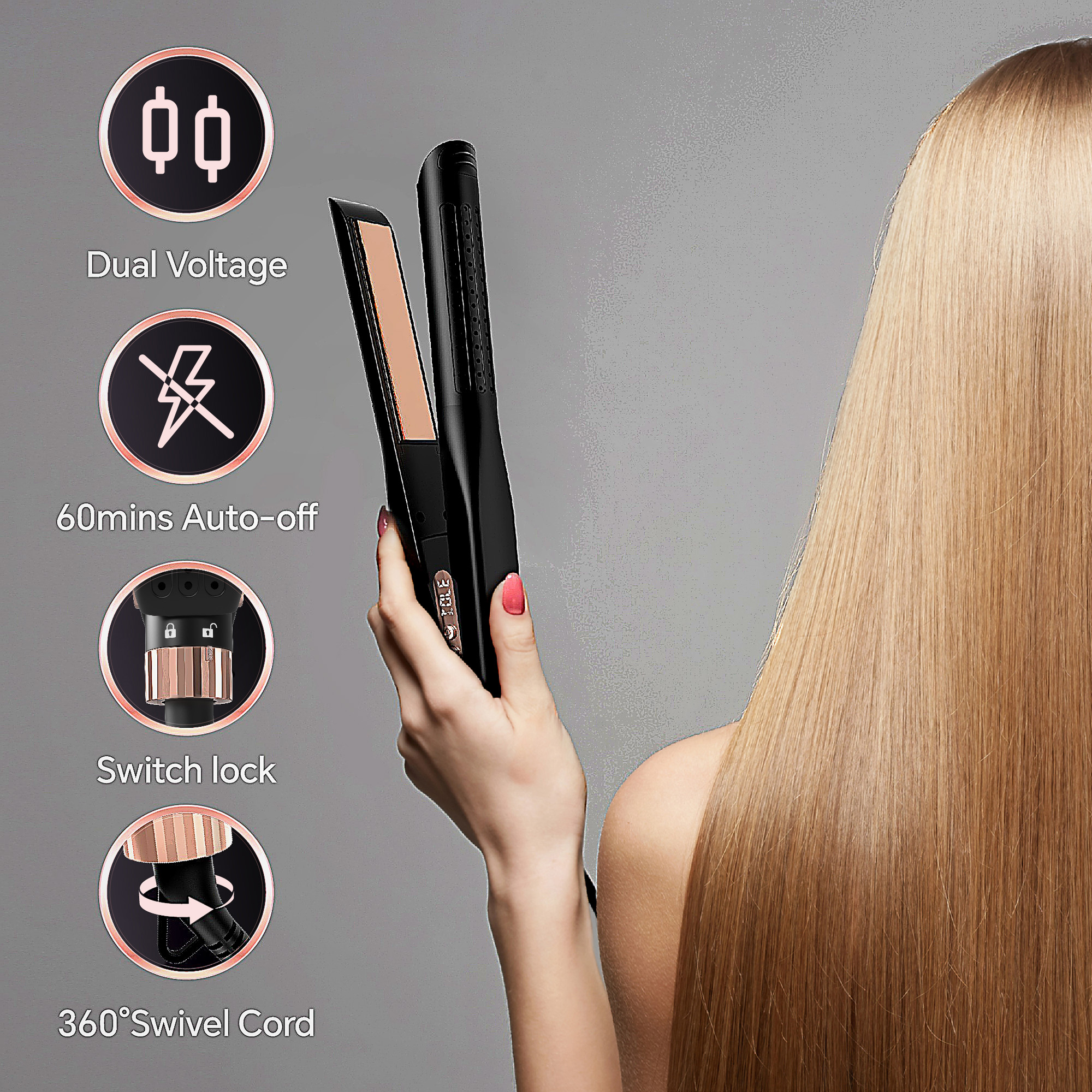 SKIMI Airflow Styling Curling Iron, 1 Inch Titanium photo 2