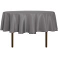 thumbnail image 1 of LAICAIW Nappe Ronde - 70 Pouces - Résistante à l'Eau, Anti-Déversement, Lavable, Nappe en Polyester, Tissu Décoratif, Housse de Table pour Table à Manger, Buffets, Fêtes et Camping, Gris Pâle, 1 of 7