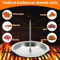 thumbnail image 4 of Vertical de Acero Inoxidable 2 en 1 con Bandeja, Tenedor para Pollo Asado, Soporte para Barbacoa con Calentamiento Uniforme para Picnic Al Aire Libre., 4 of 5