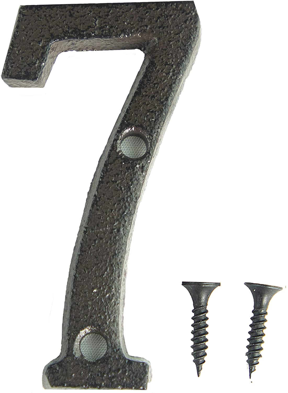 Rustic Cast Iron Address House Number Lettering 3 x 1.5 Inch (Number 7) Mounting Hardware Included 1pc