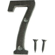 Rustic Cast Iron Address House Number Lettering 3 x 1.5 Inch (Number 7) Mounting Hardware Included 1pc