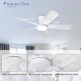 thumbnail image 5 of 42-Inch Low Profile Ceiling Fan with Light - Dimmable LED, 6-Speed and 3 CCT, Quiet DC Motor, Remote Control, 5 White Blades for Indoor/Outdoor, 5 of 9