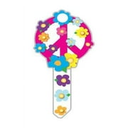 Lucky Line Key Shapes Peace Sign House Key Blank KW1/11 Double sided For Kwikset (Pack of 5)