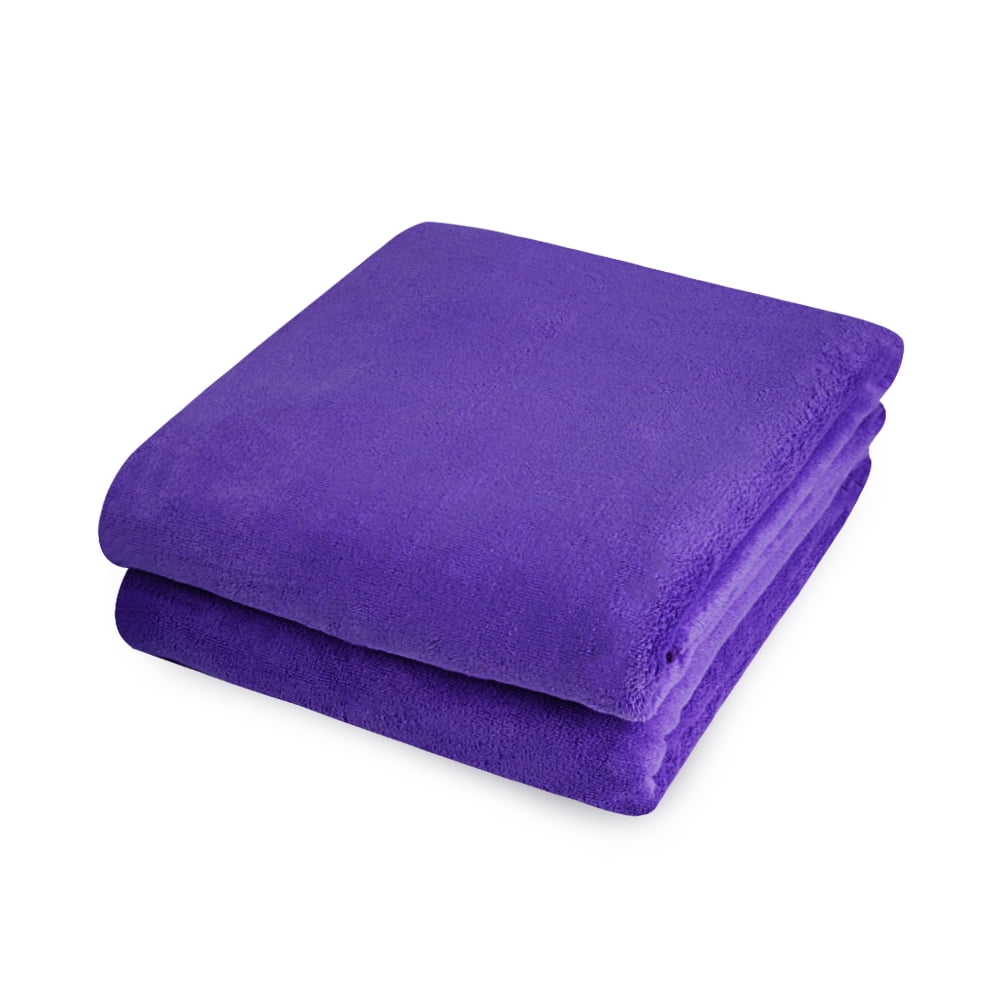 JML 2 Pack Bath Towels 30 x 60 inches,Solid, Soft,Absortbent and Fast Drying Towels, Violet