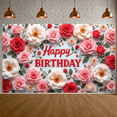 thumbnail image 5 of Colorful Floral Banner Butterfly Decoration Spring Theme for Birthday Party Kids Celebration Event, 5 of 9