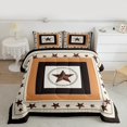 thumbnail image 3 of Homewish Vintage Texas Stars Queen Comforter Set,Western Cowboys Bedding Sets,Brown Beige Bedding Comforter Set For Boys Kids,Luxury Bedroom Decor Reversible,3-Piece, 3 of 9