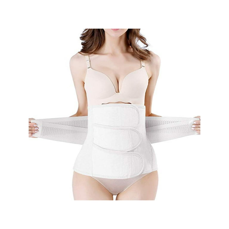 SAYFUT Women Postpartum Girdle Corset Recovery Belly Band Wrap Belt  Shapewear White