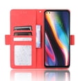 thumbnail image 3 of Case for Motorola MOTO One 5G Cover Adjustable Detachable Card Holder Magnetic closure Leather Wallet Case - Red, 3 of 5