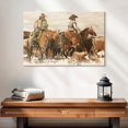 thumbnail image 2 of Elephant Stock The Roundup Warm Wall Art - Horizontal Canvas Wall Art - Living Room Wall Decor - Animal Canvas - Beige And Orange Decor By Marilyn Hageman - 24" x 16", 2 of 4