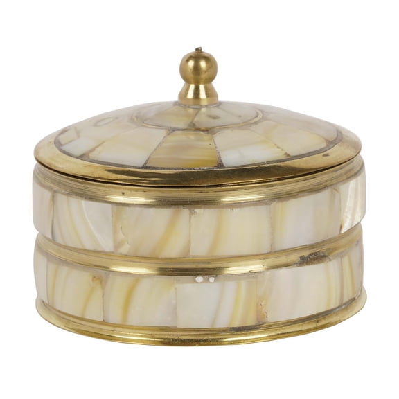 IBA Indianbeautifulart Brass Trinket Jewelry Box Decorative Storage Ring Earrings Box Jewelry Organizer Keepsake Gift