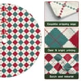 thumbnail image 6 of 48 Inch Christmas Tree Skirt – Velvet Plush Tree Mat, Soft Thickened Polyester with Red Ties, Single-Sided Printing, Available in 30in/36in/48in, Perfect for Holiday Xmas Tree Decoration, 6 of 7