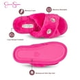 thumbnail image 3 of Jessica Simpson Womens Plush Cross Band Plush Memory Foam Slide Slipper, 3 of 9