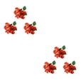 thumbnail image 4 of Ramo de flores artificiales Yuarrent 3 piezas Rojo 2Conjunto, 4 of 6
