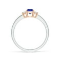 thumbnail image 2 of Angara Natural 0.6 Ct. Tanzanite with Diamond Classic Ring in 14K White & Rose Gold for Women (Ring Size: 6.5), 2 of 9