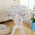 thumbnail image 4 of DJN jusqu'à 30 % de Réduction Nappe Vintage Motif Damassé Marine Nappe Décorative en Dentelle Macramé Tissu en Coton Lin Lourd Nappe Décorative Blanche C, 4 of 5
