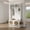 White, variant on Demi Bonn 4-In-1 Entryway Hall Tree, Coat Rack & Flip Drawers, PE Rattan Surface, Brown