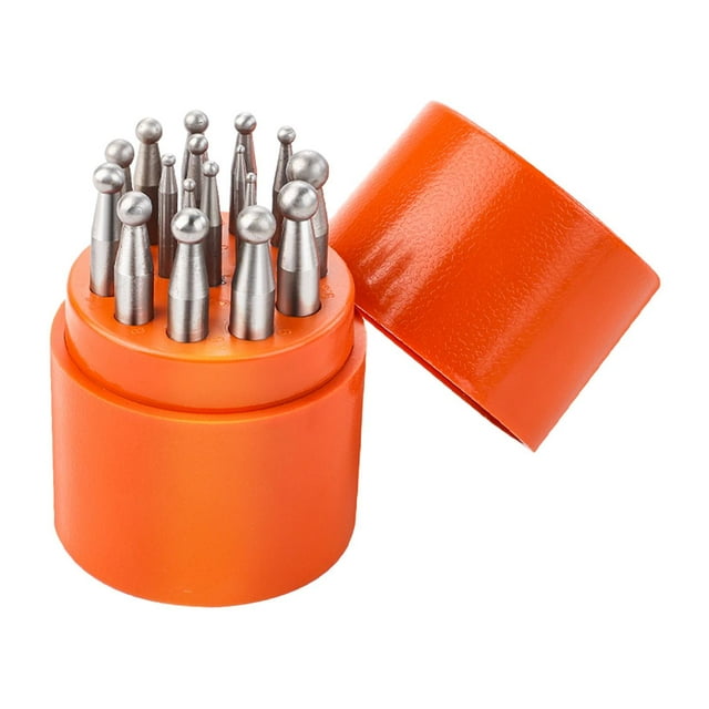 Juego de punzones de bloque abovedado, punzones para dar forma a los trabajadores del metal, texturizar 17 piezas