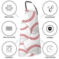 thumbnail image 5 of Naloa Baseballs Apron Kitchen Aprons with Pockets for Women Men Chef, 5 of 8
