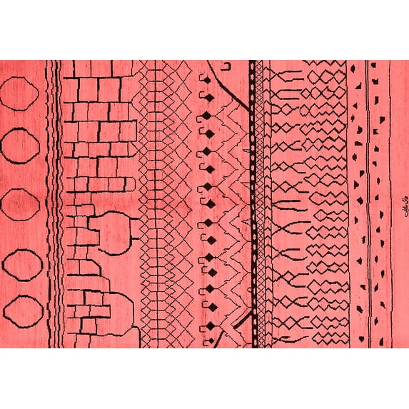 Ahgly Company Indoor Rectangle Oriental Red Industrial Area Rugs, 8' x 10'