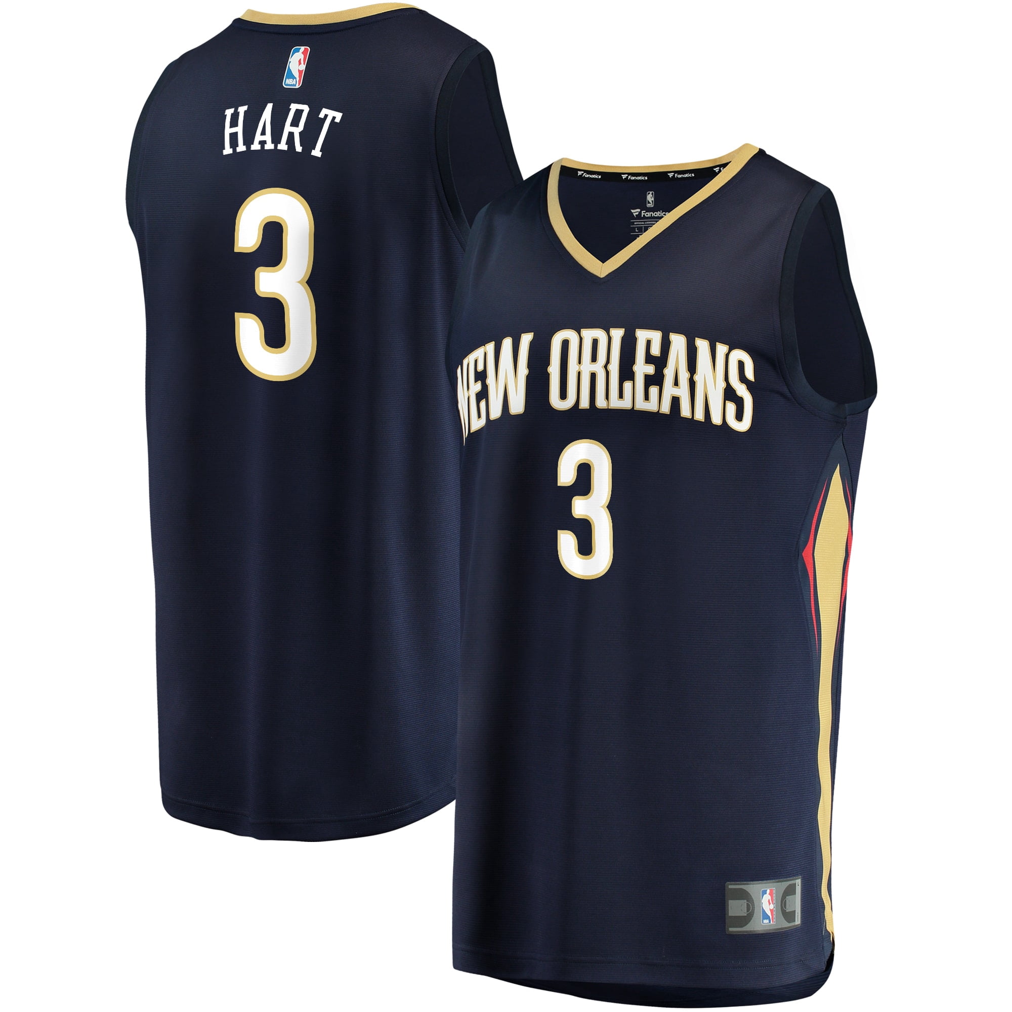 Fanatics - Josh Hart New Orleans Pelicans Fanatics Branded Youth Fast Break Replica Jersey Navy 