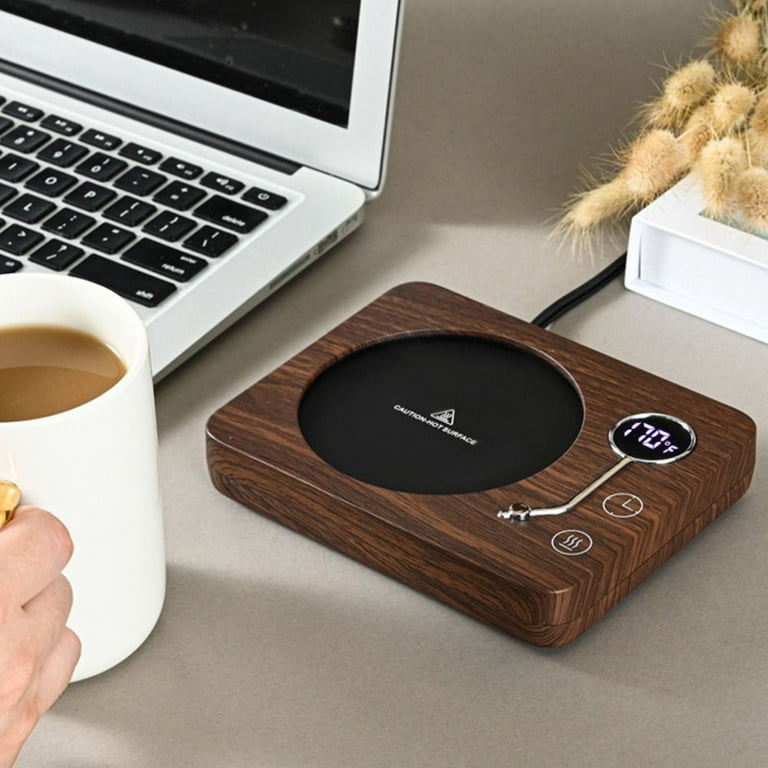 Tzgsonp Upgrade Coffee Mug Warmer for Desk Use, Smart Coffee Cup Warmer, 3-Gears Heating Temperature Settings Smart Gravity Sensor Auto Shut On/Off , Large