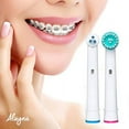thumbnail image 5 of Alayna Replacement Brush Heads Compatible with Oral B Electric Toothbrush -2 Ortho and 2 Powertips, 5 of 9