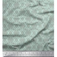 thumbnail image 1 of Soimoi Green Cotton Duck Fabric Filigree Damask Decor Fabric Printed Yard 56 Inch Wide, 1 of 3