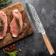 thumbnail image 2 of Qulajoy Santoku Knife 7 Inch - Professional Japanese 67 Layers Damascus VG-10 Steel - Sharp Hammered Kitchen Knife - Zebrawood Handle with Sheath, 2 of 6