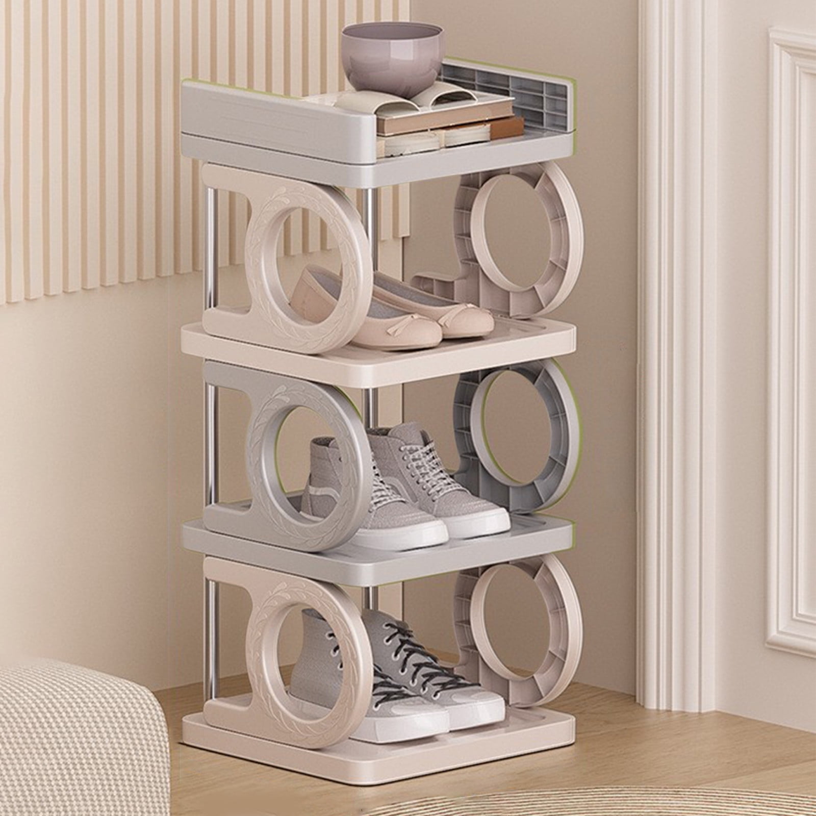 Boovnll Étagère à Chaussures, Multifonction Détachable Niveaux