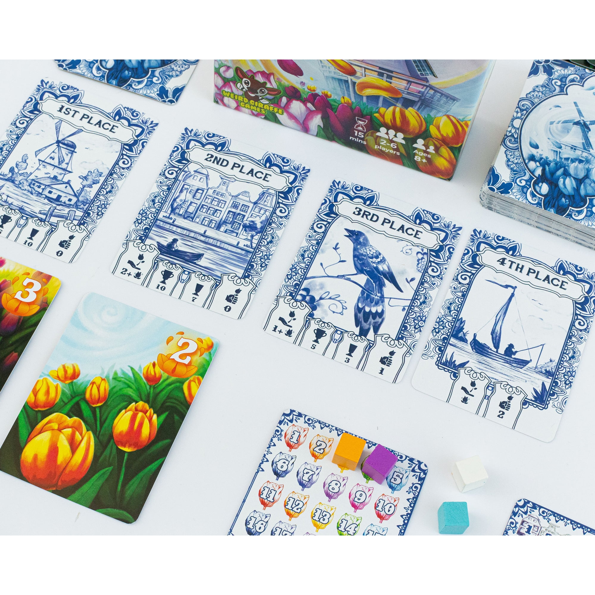 Gift of Tulips - Bouquets Building Card Game, Ages 8+, 2-6 Players, 15 Min