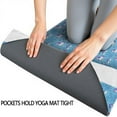 thumbnail image 3 of Blue Cartoon Unicorn Pattern Hot Yoga Mat Towel Non Slip for Hot Yoga - Quick-Drying Yoga Mat Cover with 4 Corner Pockets with Travel Bag - Hot Yoga Towel Non Slip Grip Moisture Wicking Sweat 70"x26", 3 of 6