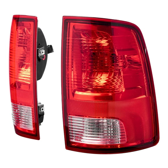 KFFKFF Tail Light Assembly Compatible with 2009-2018 Dodge Ram 1500 2500 3500, 2019-2020 Dodge Ram 1500 Classic, Halogen Version Left & Right Rear Brake Lights with Halogen Bulbs, Set of 2