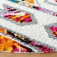 thumbnail image 3 of Safavieh Fiesta Shag Geometric Shag Area Rug, Cream/Multi, 4' x 4' Round, 3 of 12