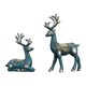 thumbnail image 2 of 2 figuras de reno sentadas de pie, creativas, de ciervo, adorno animal Azul, 2 of 9
