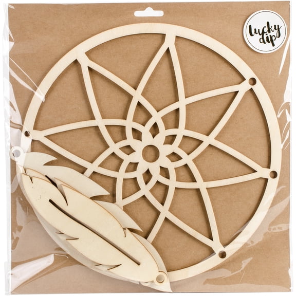 Lucky Dip Wood Flourish-Dream Catcher 9.75"X9.75"