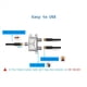 thumbnail image 2 of 4X Divisor de Cable Coaxial Digital de 2 Vías 5-2400 MHz, Compatible con RG6, Funciona con Conexiones de TV Analógicas/Digitales e Internet, 2 of 5