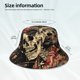 thumbnail image 3 of Fotbe Gothic Eastern Floral Skull Sombrero Tipo Pescador con Estampado – Sombrero de Sol de Algodón de Moda para Playa, Golf, Pesca, 3 of 6