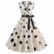 thumbnail image 1 of Women Retro Rockabilly Polka Dot Dress-apricot, 1 of 3