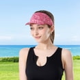 thumbnail image 5 of Fvsianol Sport Hat Sun Visor Hat Empty Top Colorful Stripes Hat with Sweatband Adjustable Stretchy Band Extended Brim Tennis Sport Hat, 5 of 9