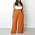 thumbnail image 2 of Women's Dressy Wide Leg Jumpsuit Sexy Romper Summer Linen Formal Outfit Stylish Comfortable, 2 of 2