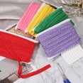 thumbnail image 4 of 11 Yard Braid Trim, 0.7" Wide Braid Lace Ribbon Gimp Trim Strap for DIY Craft Sewing Accessories Costume Home Decoration, Fluorescent Pink, 4 of 7