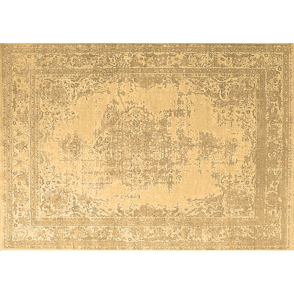 Ahgly Company Indoor Rectangle Oriental Brown Industrial Area Rugs, 5' x 7'