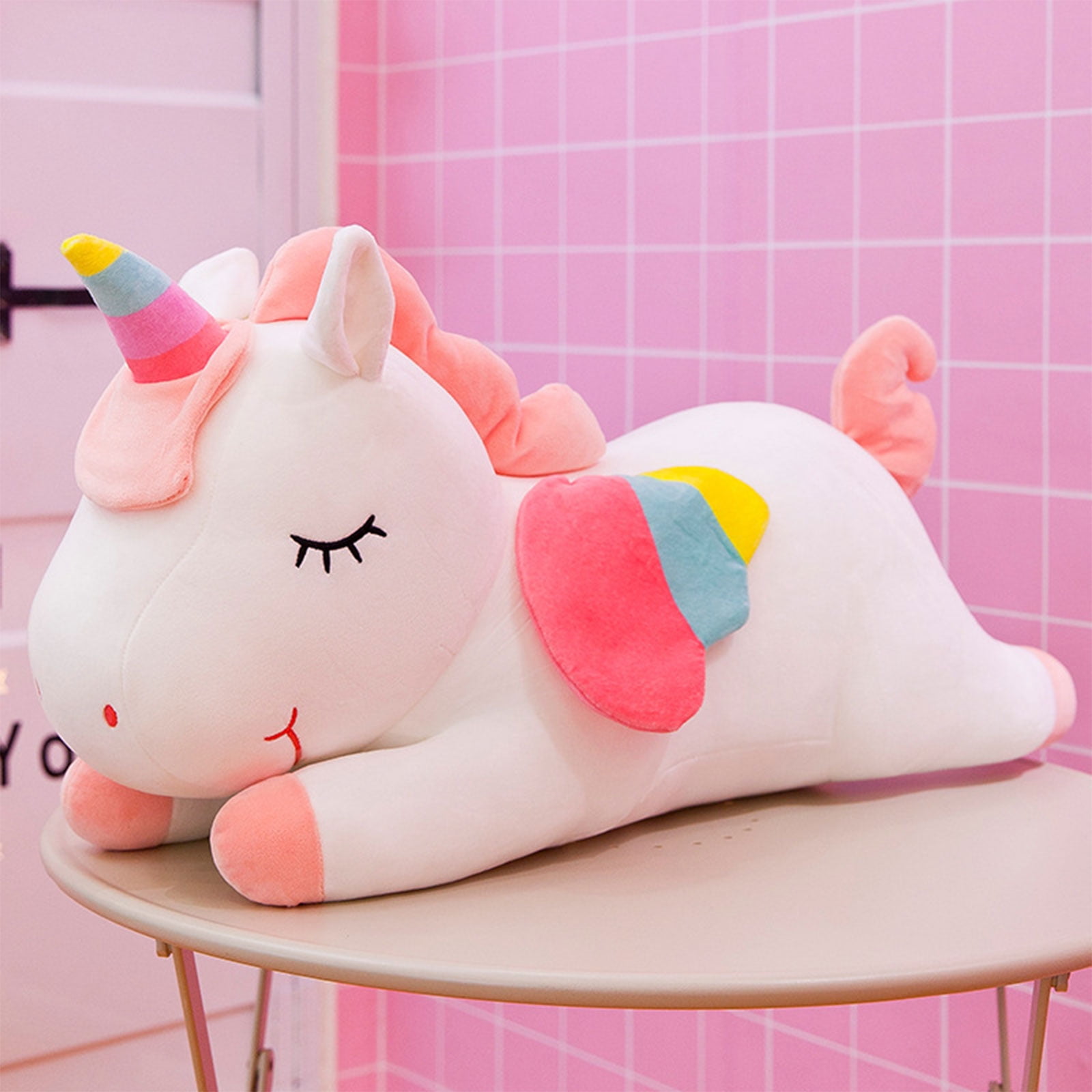 34inch Large Unicorn Plush Soft Doll Stuffed Animal Horse Toy Gift For Kids Girl 