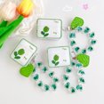 thumbnail image 1 of For AirPods 3rd Gen 2021/1/2/Pro Case，Shockproof Square Green Tulips PC Case Cover With Pandent, 1 of 5
