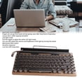 thumbnail image 4 of Clavier Rétro Machine à Écrire, Touches Rondes Punk Métalliques 83 Touches Interrupteurs Bleus Clavier de Jeu avec Rétroéclairage LED et Port Type C, 4 of 7