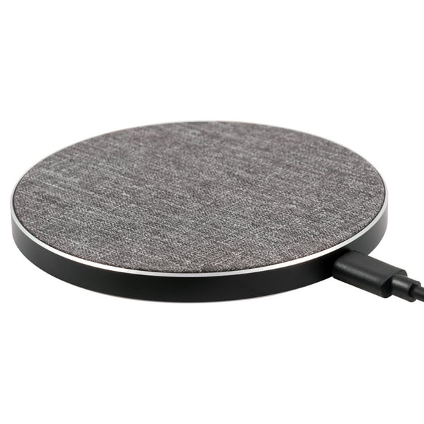Philips Round Fabric Wireless Phone Charger, 10W Charging, Gray -  